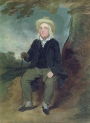 Jeremy Bentham in einer imaginären Landschaft, 1835